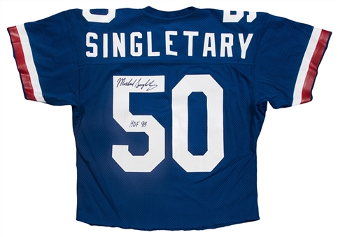 1986-87 Mike Singletary Game Used, Signed & "HOF 98" Inscribed NFC Pro Bowl Jersey (Singletary LOA)